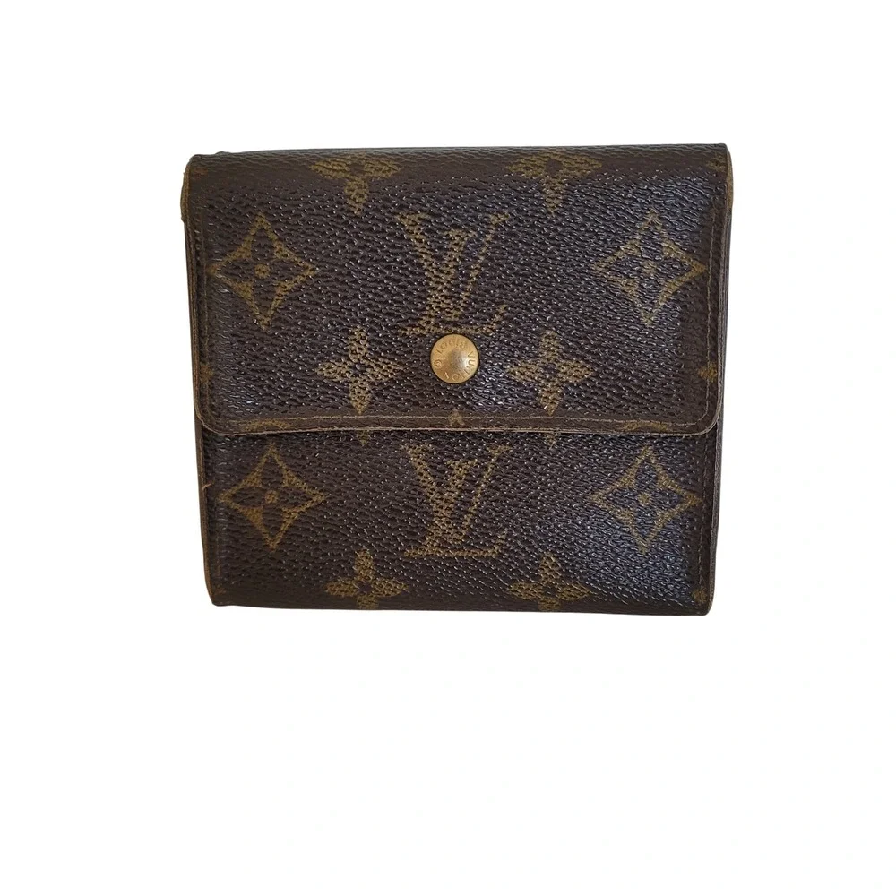 Louis Vuitton Monogram Porte Monnaie Billets Cartes Wallet Brown Canvas
